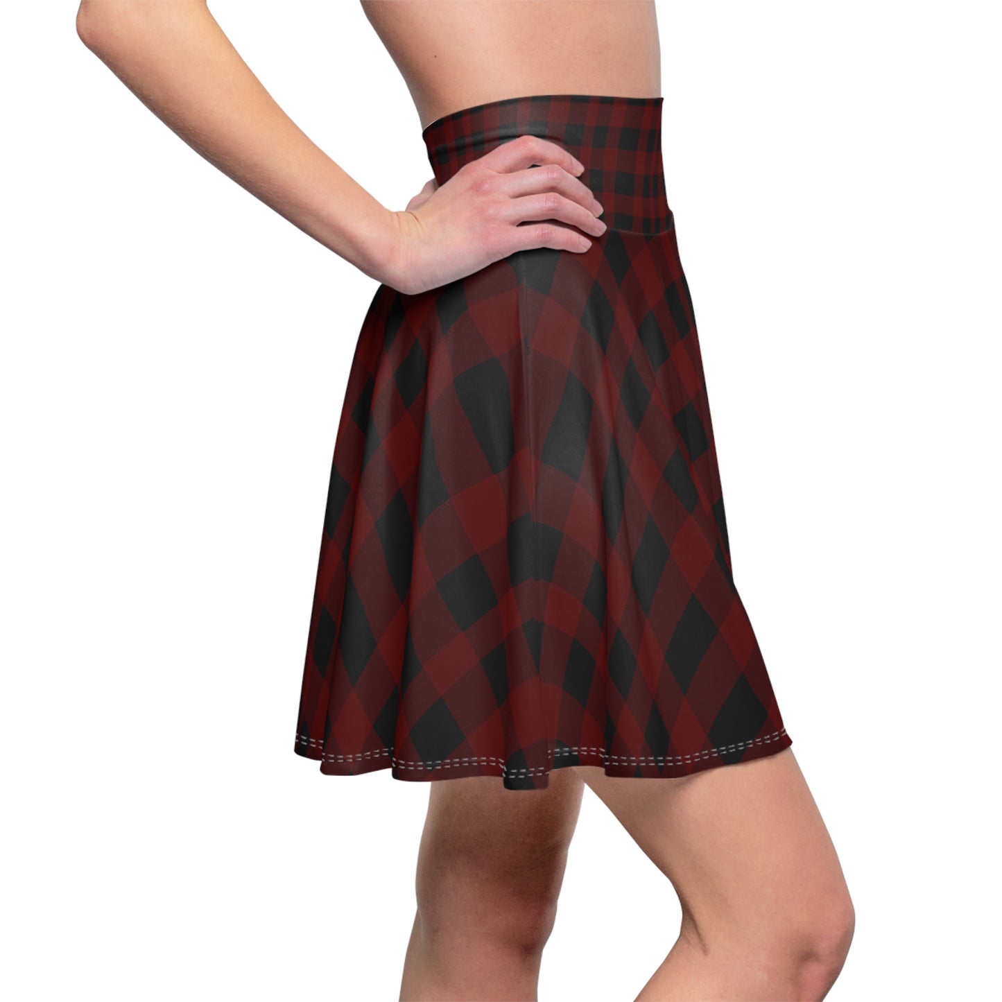 Plaid Print | Women's Skater Skirt (AOP)