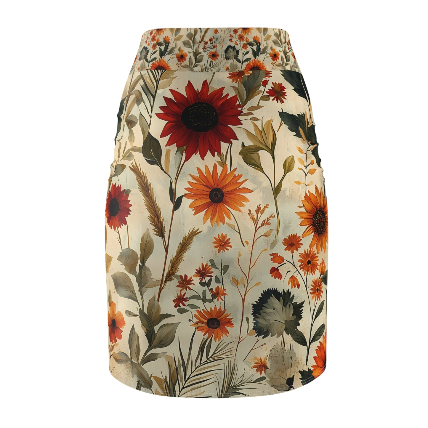 Wild & Free: Nature's Boho Women's Pencil Skirt (AOP)