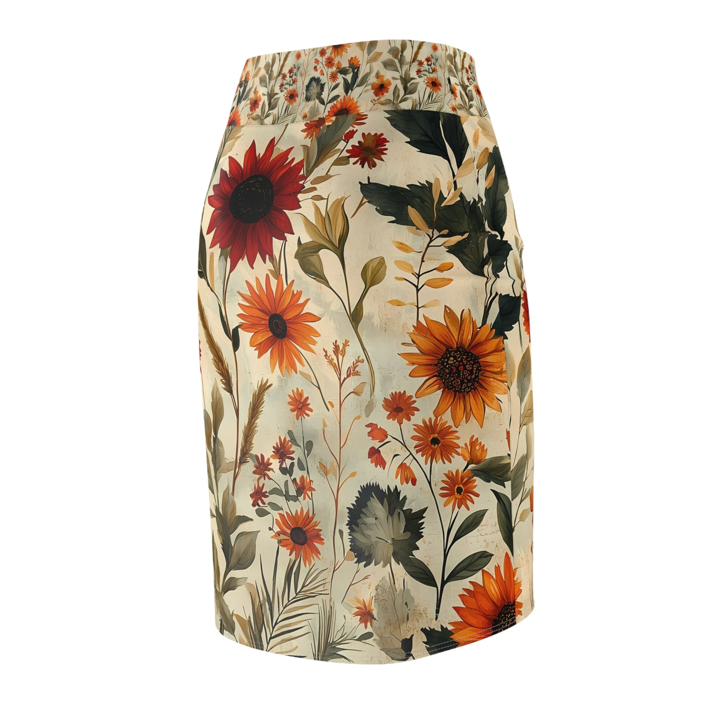 Wild & Free: Nature's Boho Women's Pencil Skirt (AOP)