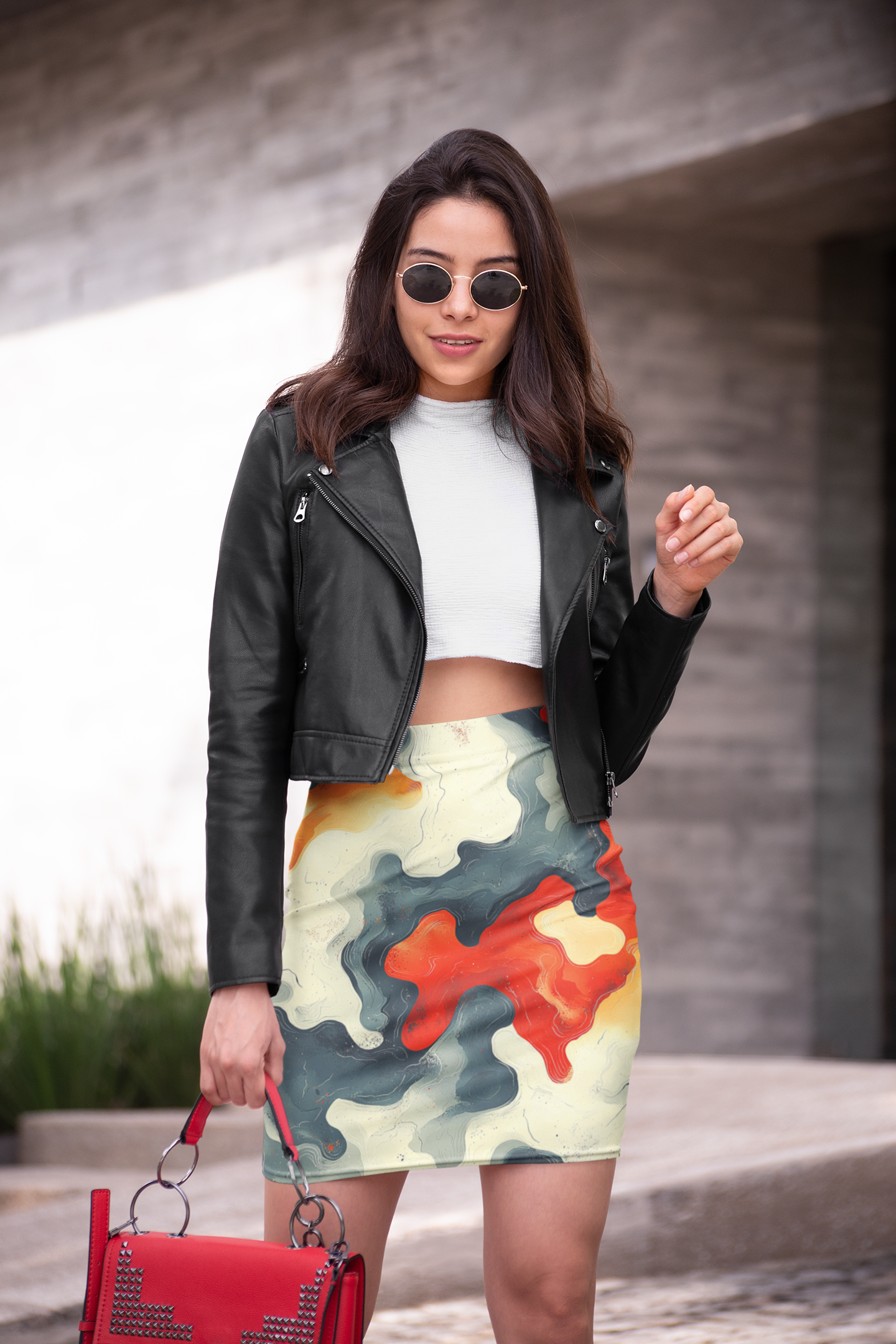 Unique Abstract Pattern | Women's Pencil Skirt (AOP)