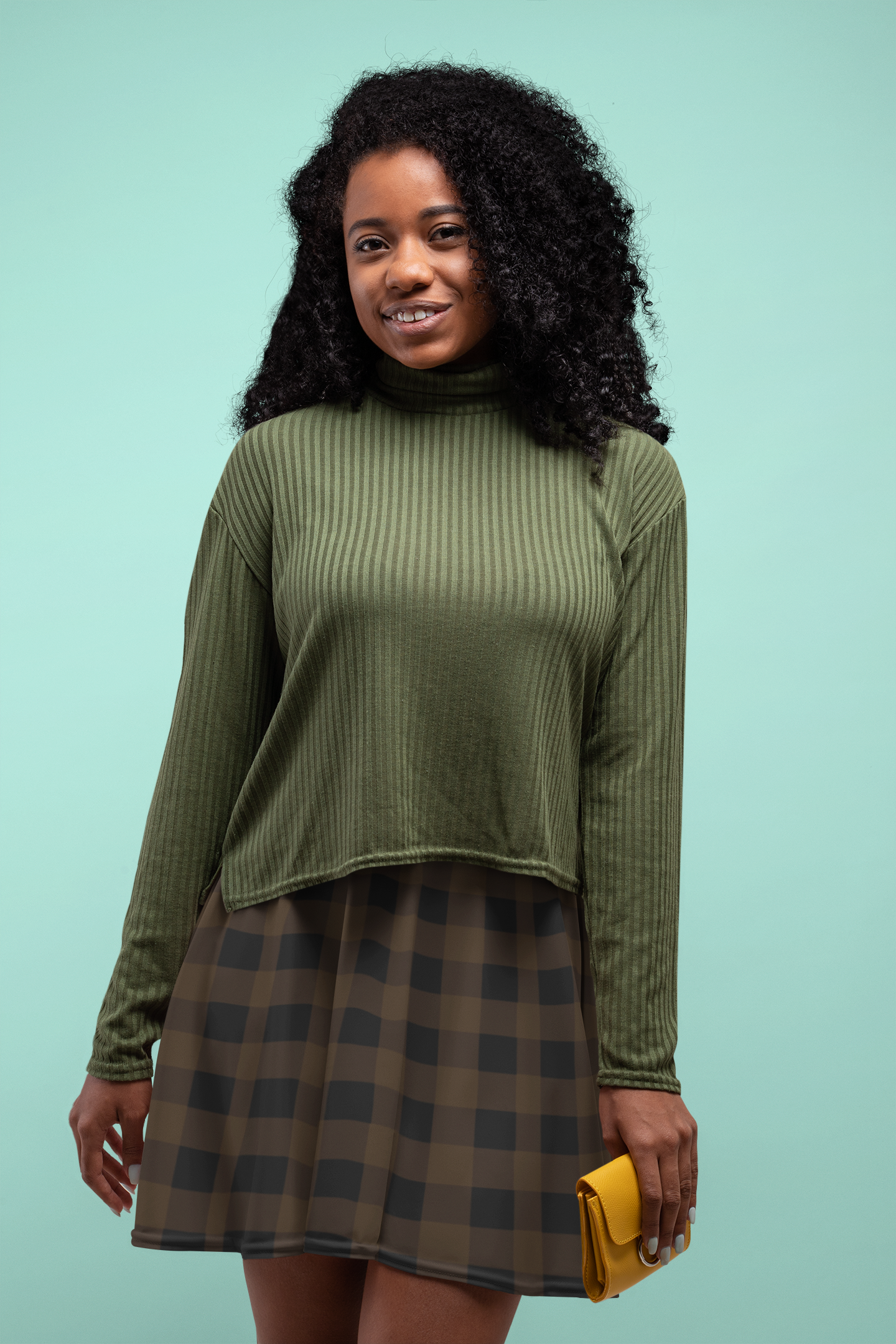 Plaid Print | Women's Skater Skirt (AOP)