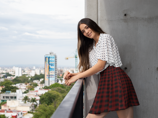 Plaid Print | Women's Skater Skirt (AOP)