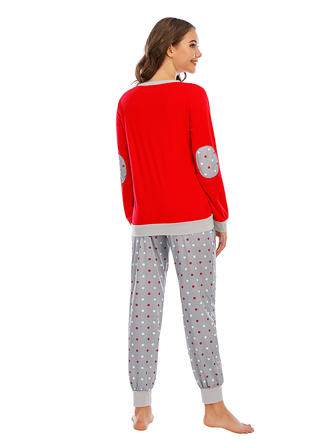 Long Sleeve Top and Polka Dot Pants Set