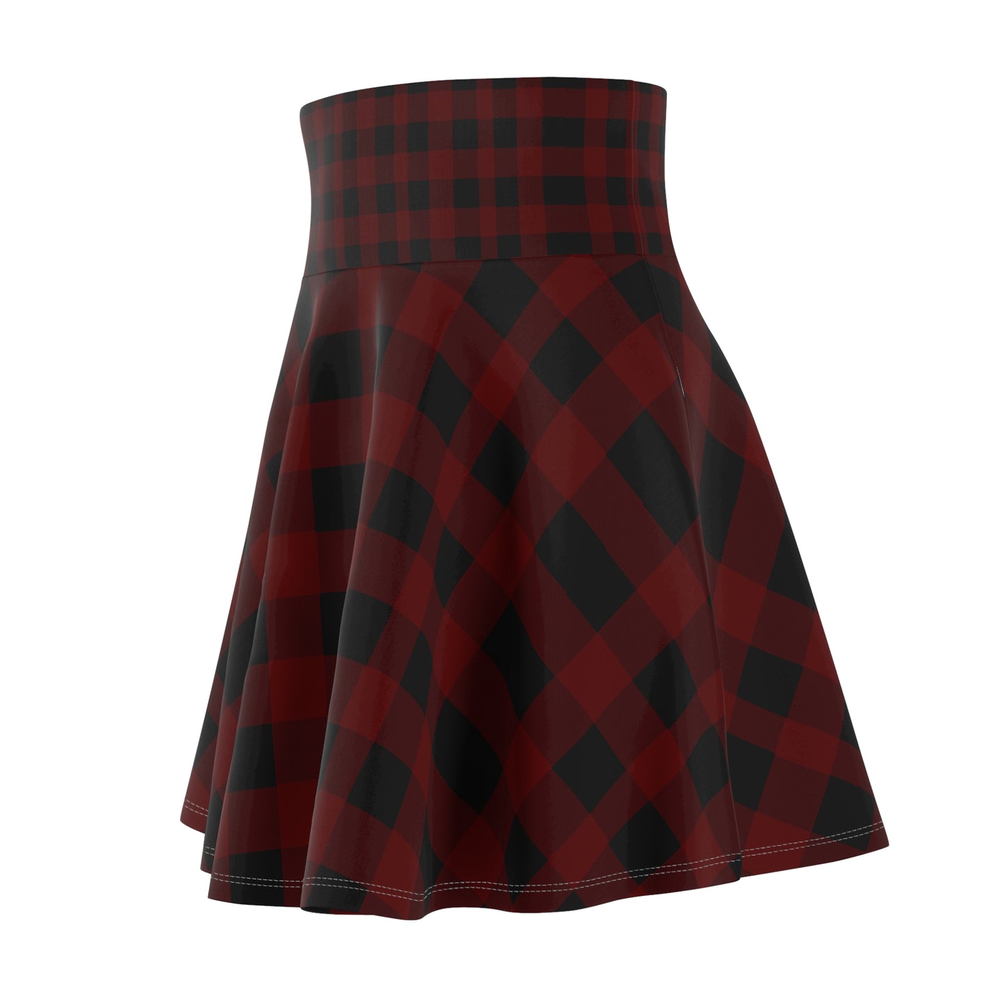 Plaid Print | Women's Skater Skirt (AOP)