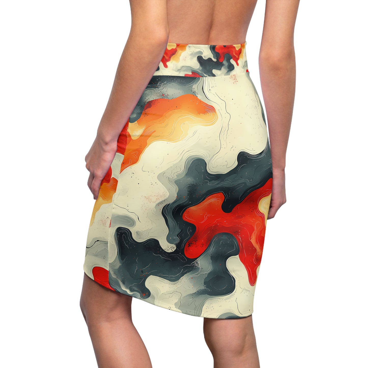 Unique Abstract Pattern | Women's Pencil Skirt (AOP)