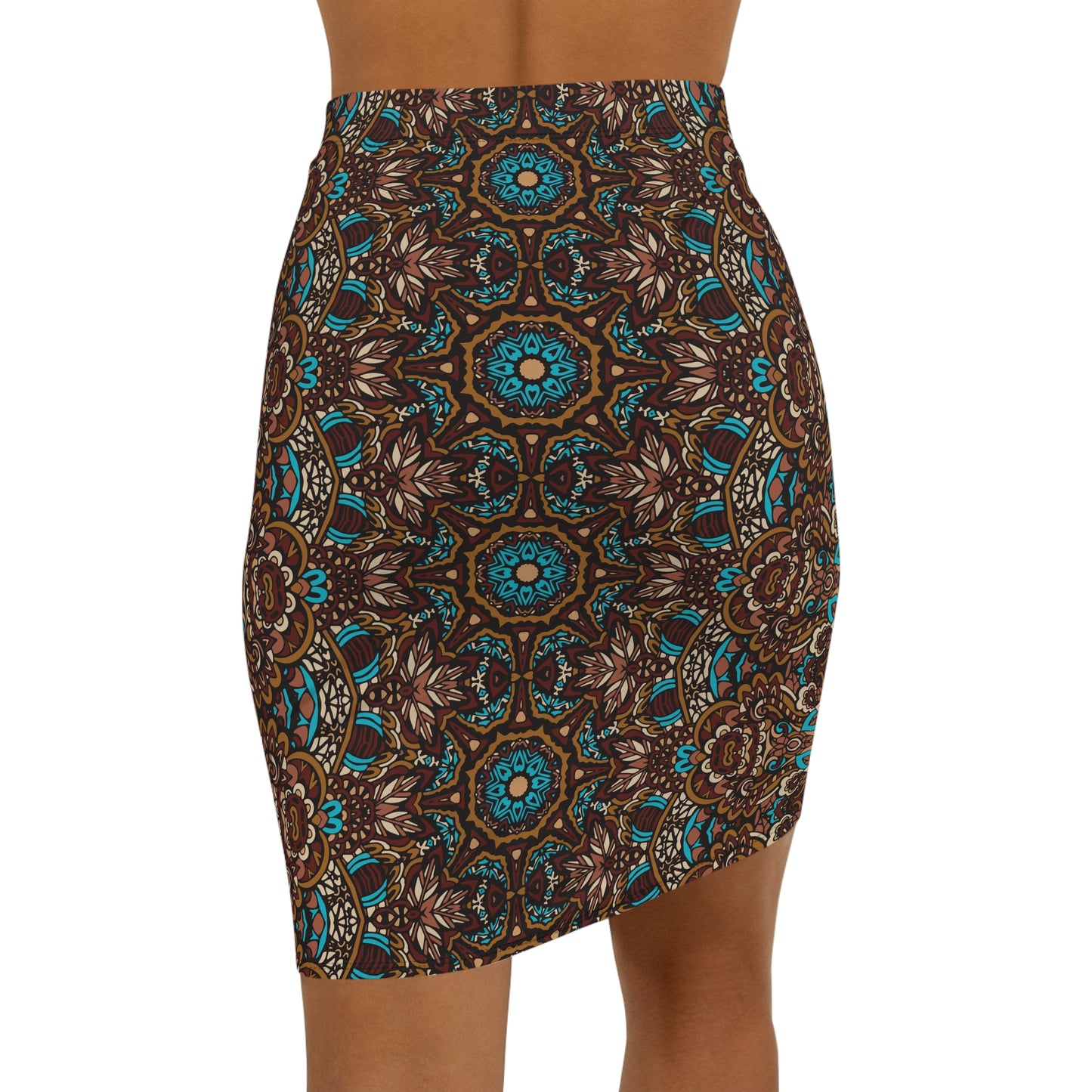 Ethnic Print Pattern | Women's Mid-Waist Pencil Skirt (AOP)